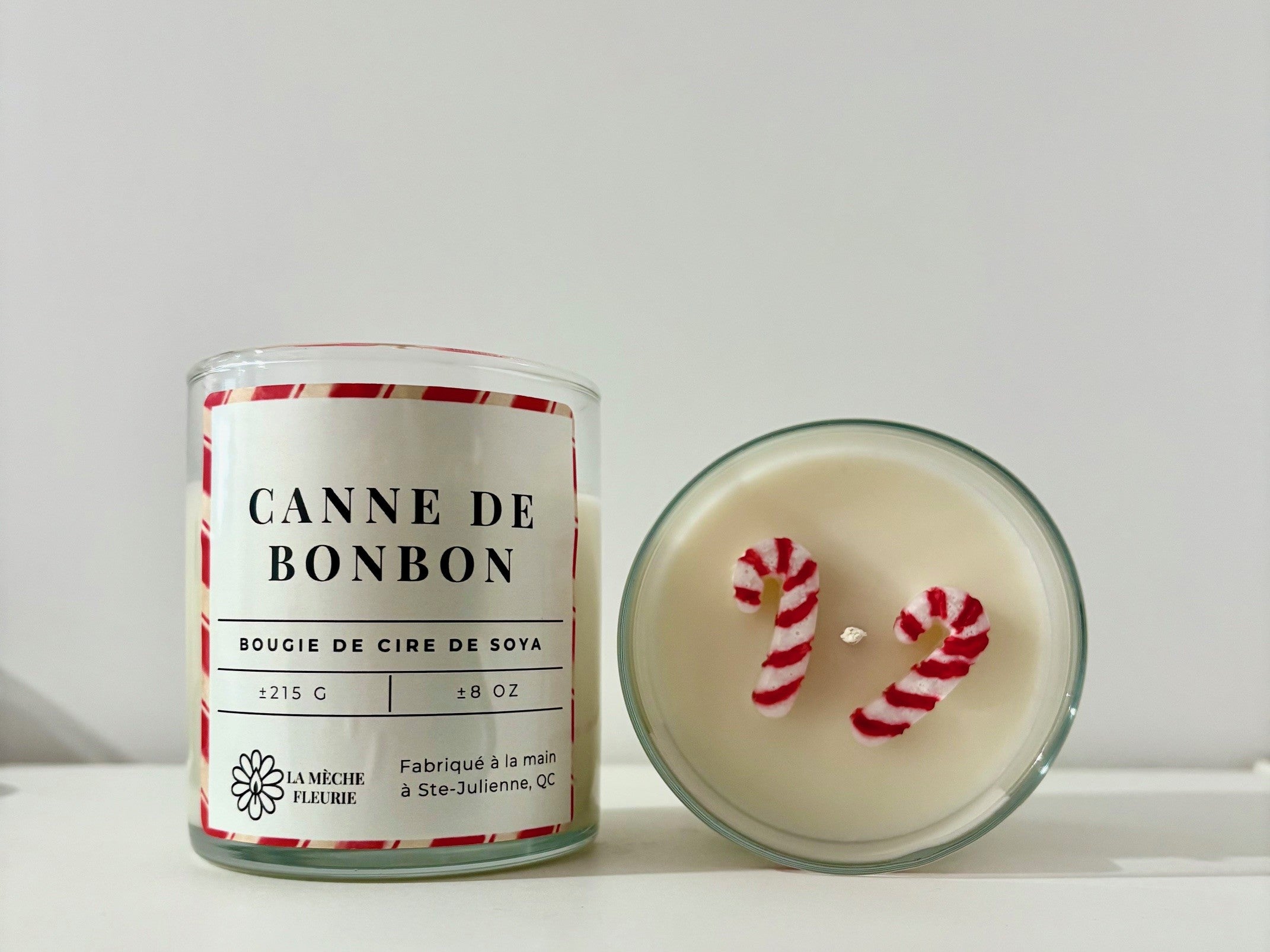 Bougie Canne de bonbon