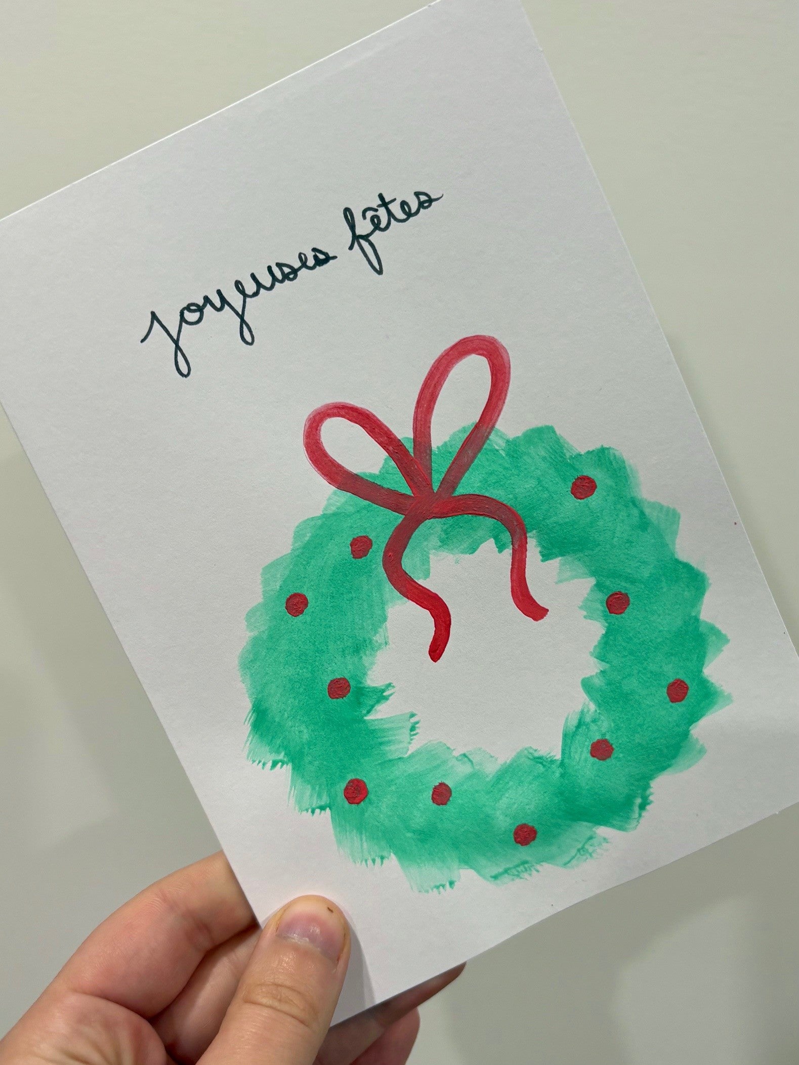 Carte Couronne de Noël