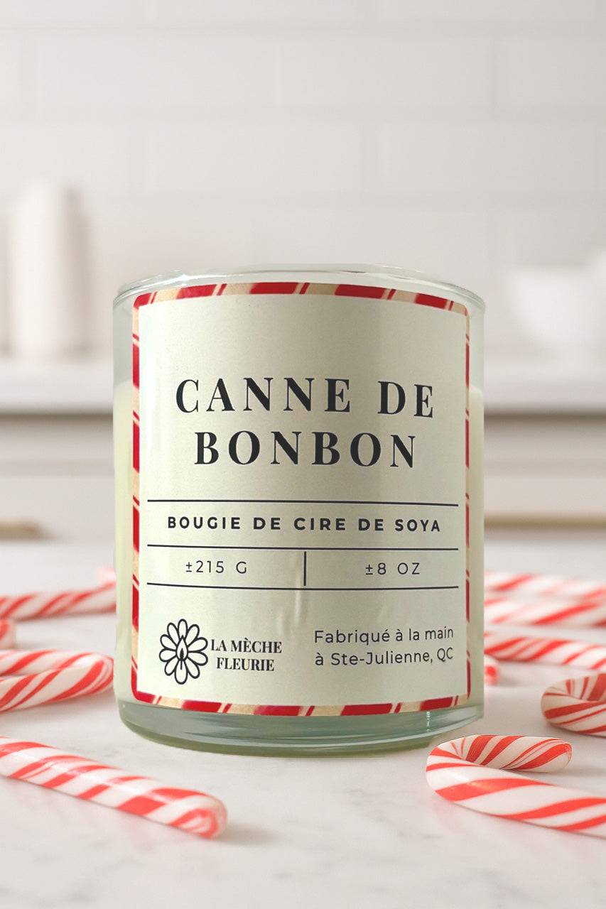Bougie Canne de bonbon
